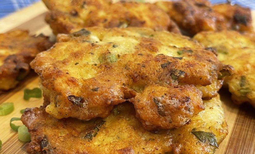 Cheesy chicken delicious fritters