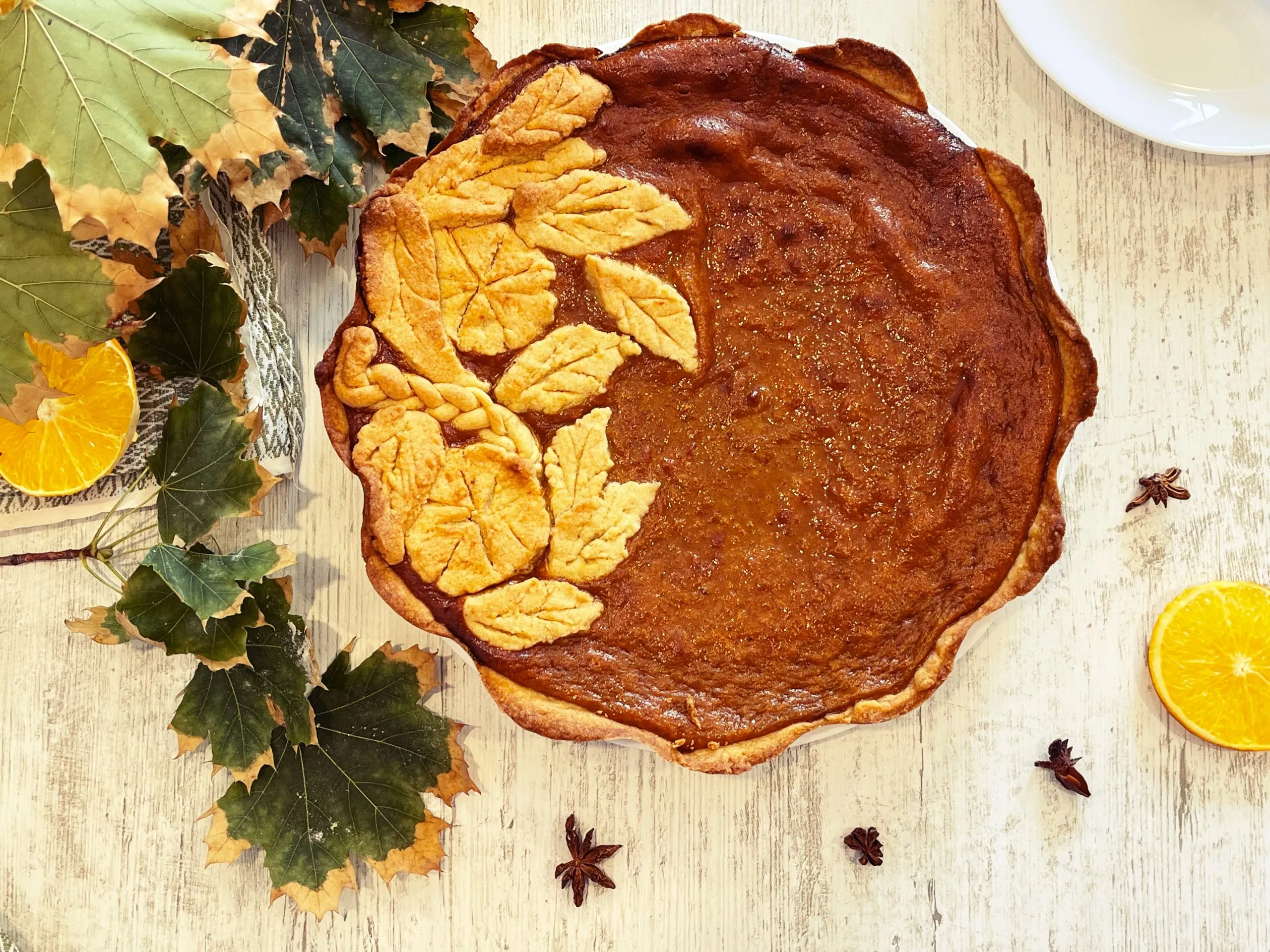 Traditional American Pumpkin Pie- Autumn Holiday Recipe