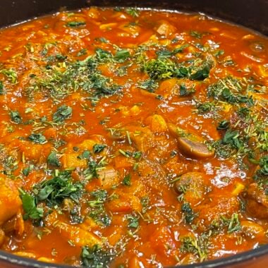 Chicken and mushroom delicious stew