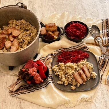 cover photo for Authentic Romanian Cauldron Stuffing – A Recipe Passed Down from My Grandmother