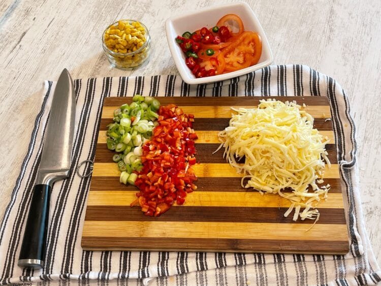 prep ingredients for Potato and Spinach Frittata: A Perfectly Simple and Savory Brunch Recipe