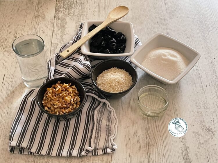 ingredients Sweet Caramel Rice with Dried Plums – A Taste of Childhood ingredients nSweet Caramel Rice with Dried Plums – A Taste of Childhood