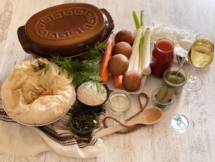 ingredients Vegetarian Cabbage Rolls with Pumpkin Seeds and Winen
