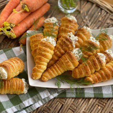 cover photo Cream Cheese-Filled Puff-Pastry Shaped Carrots
