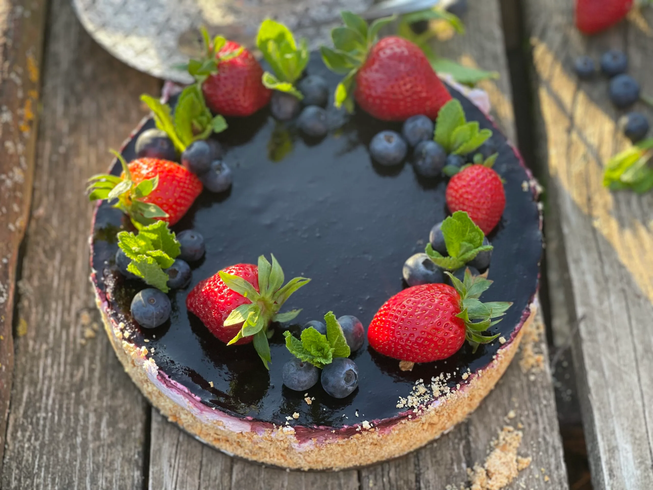 Refreshing Blueberry No Bake Cheesecake