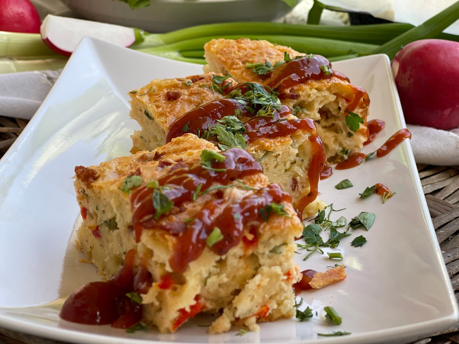 Fluffy Bacon & Veggie Bites – A Savory Cake with a Twist