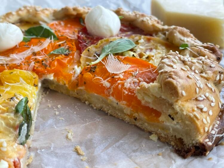 galette cu rosii sectiune