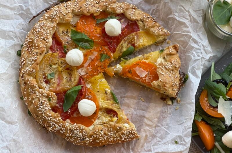 Tomato Galette with Cream Cheese and Feta