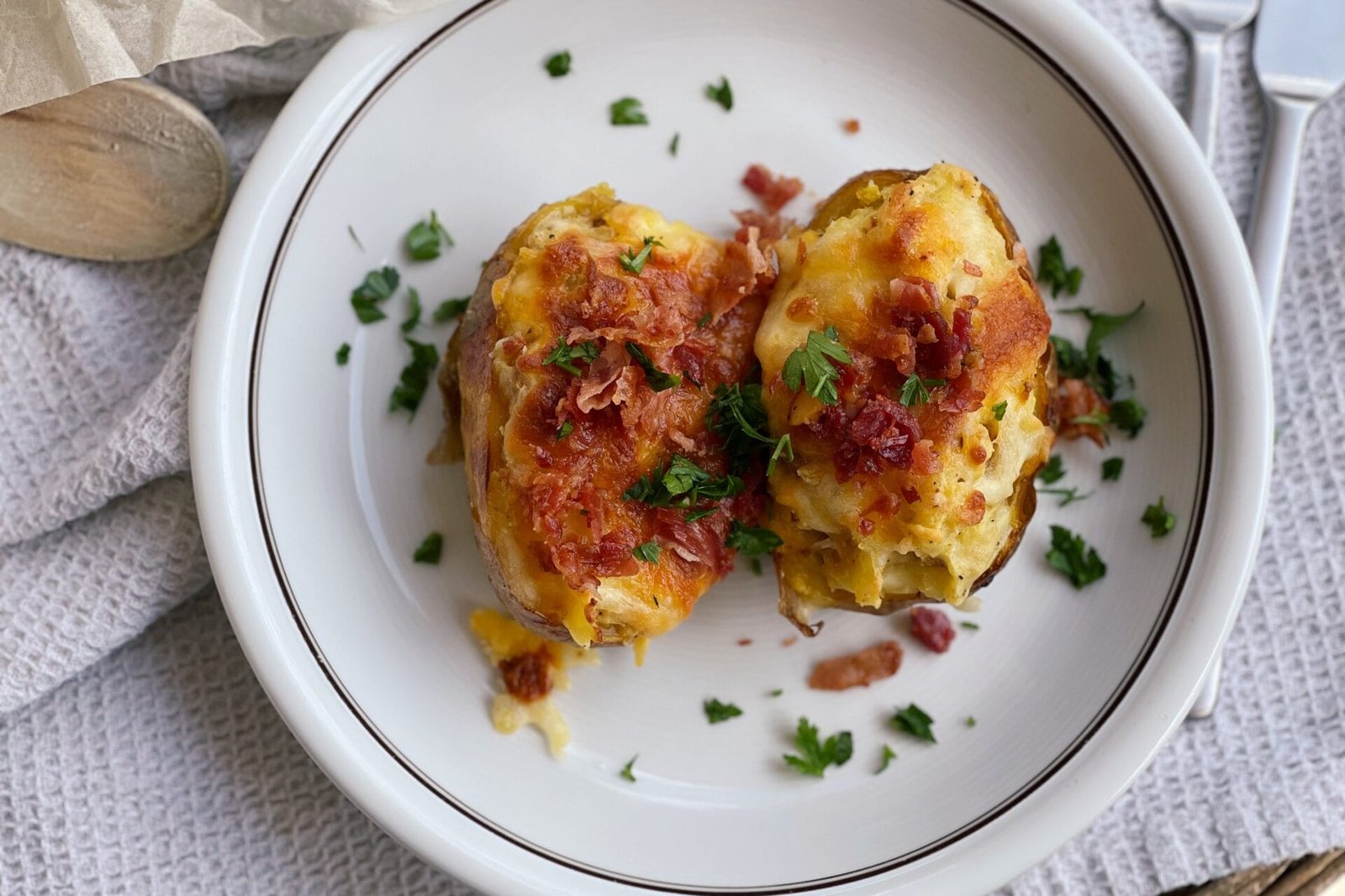 Jacket Potatoes with Chicken and Cheese – the ultimate comfort food