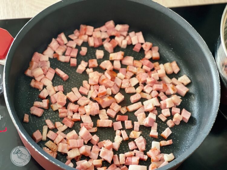 gatire bacon pentru paste cu cheddar