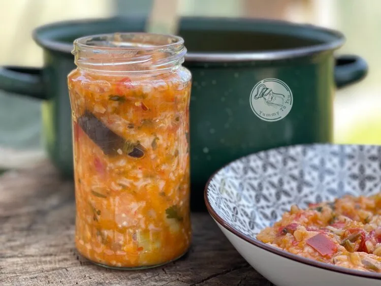 Tocana de legume cu orez in borcan