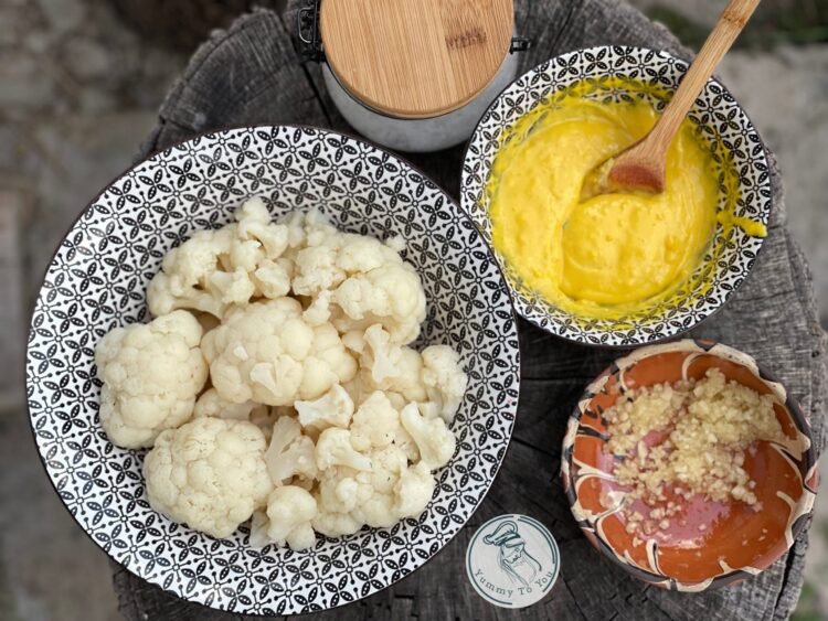 Salata cremoasa de conopida cu usturoi si maioneza ingrediente