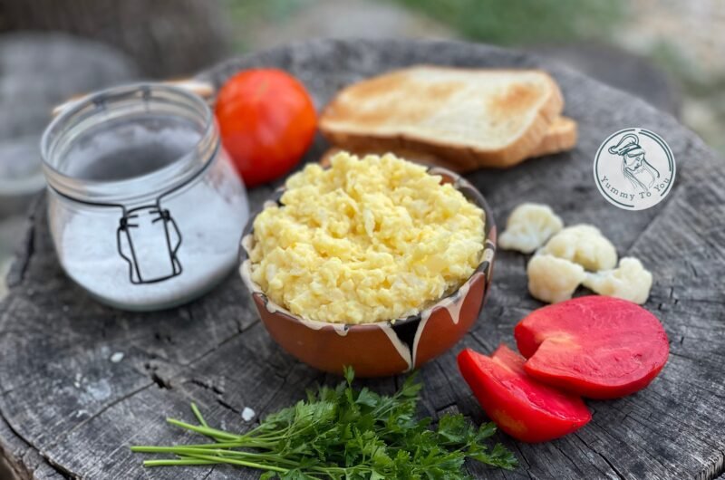 Salată cremoasă de conopidă cu usturoi și maioneză
