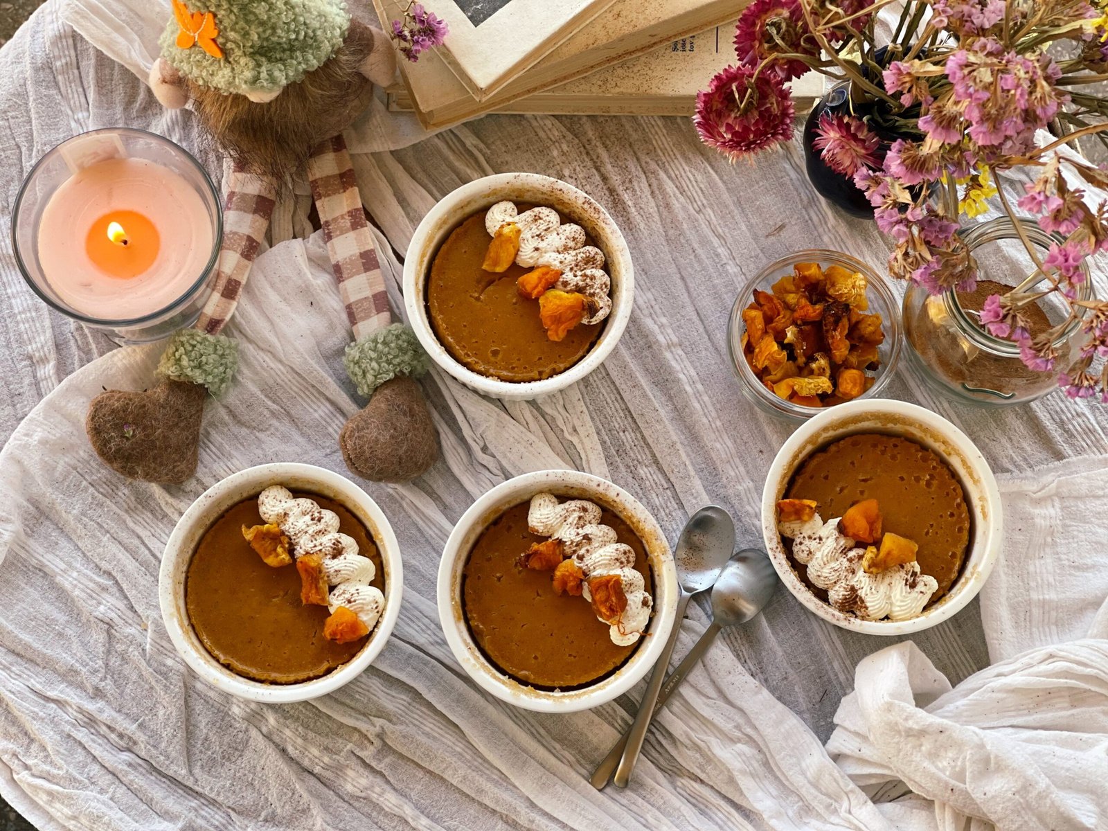 Mini budinci de dovleac top view