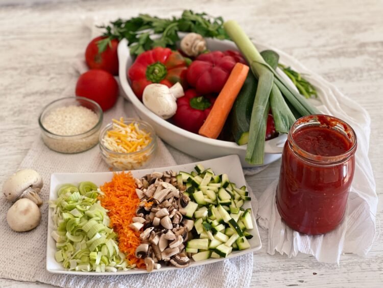 Gogoșari umpluți cu legume și orez ingrediente