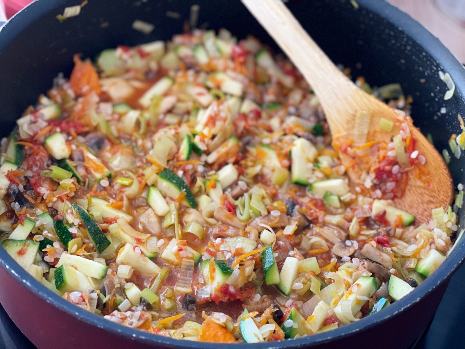 pregatire umplutura cu legume si orez 1