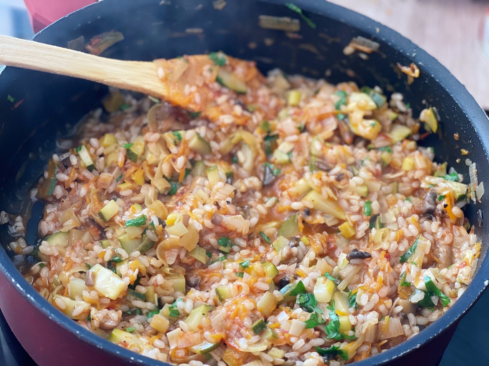 pregatire umplutura cu legume si orez 2