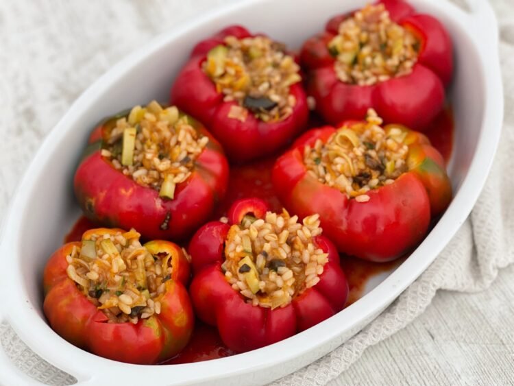 Umplere gogosari cu legume si orez