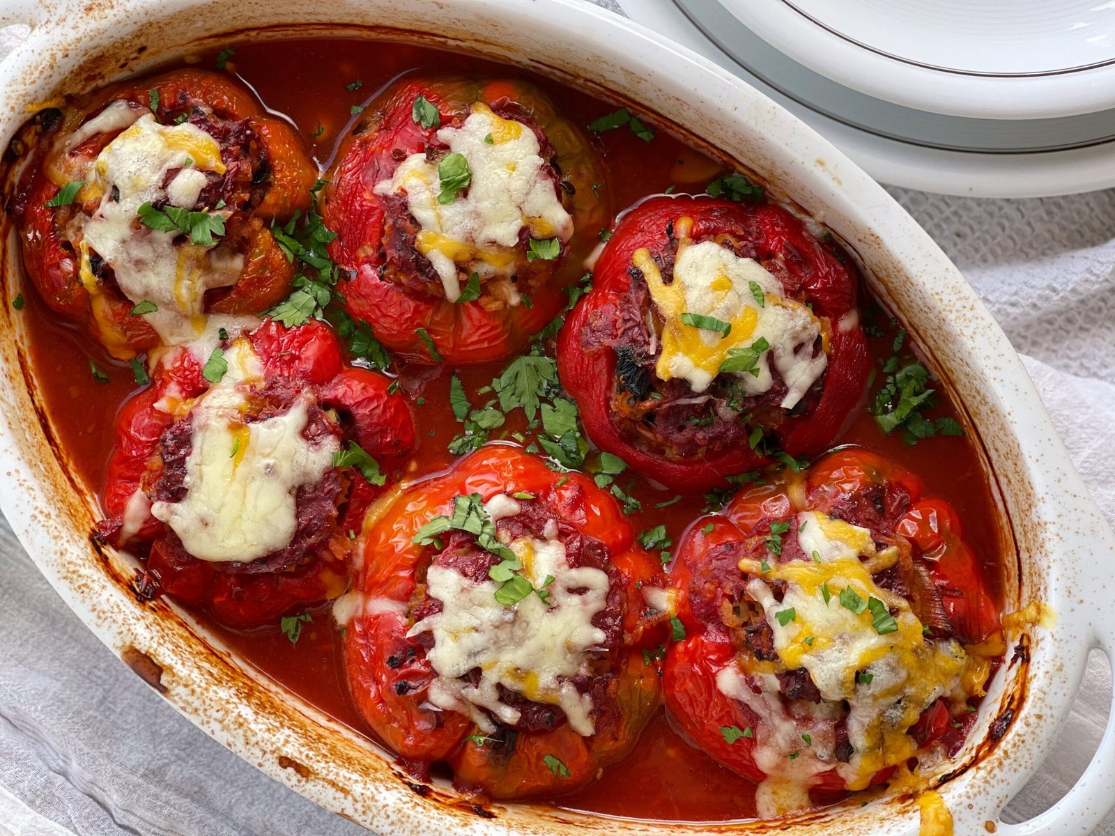 Gratinare gogosari umpluti 2