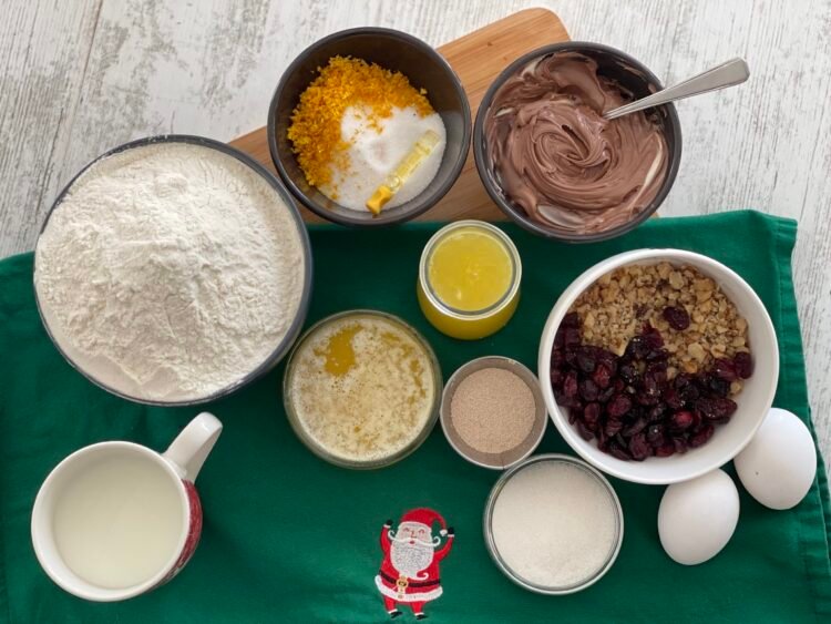 Cozonac babka cu ciocolată și portocale ingrediente