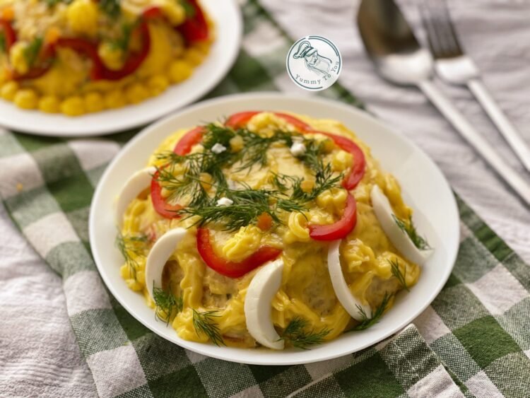 Salată de boeuf fără carne și fără mazăre servire 2 Salată de boeuf fără carne și fără mazăre servire 2