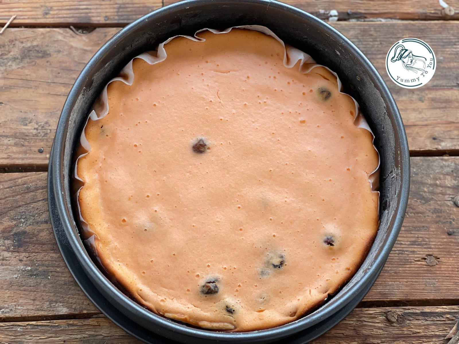 Tartă cu brânză dulce dupa coacere