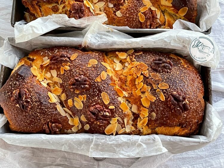 Cozonaci cu dovleac dupa coacere