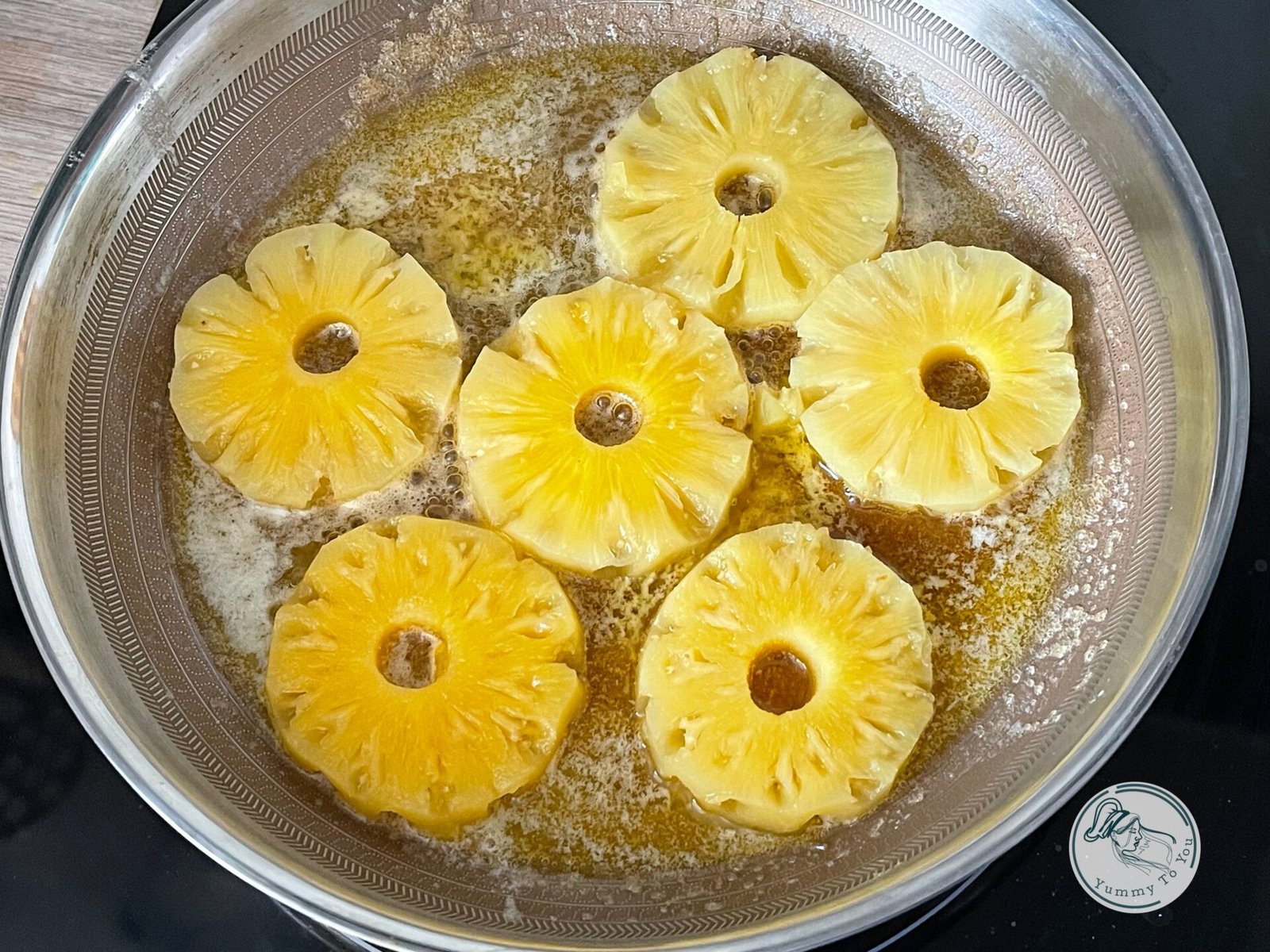 caramelizare ananas