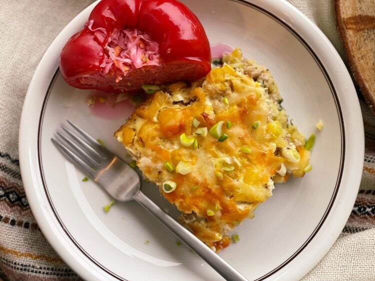 Plăcintă de mic dejun din resturi  servire 2