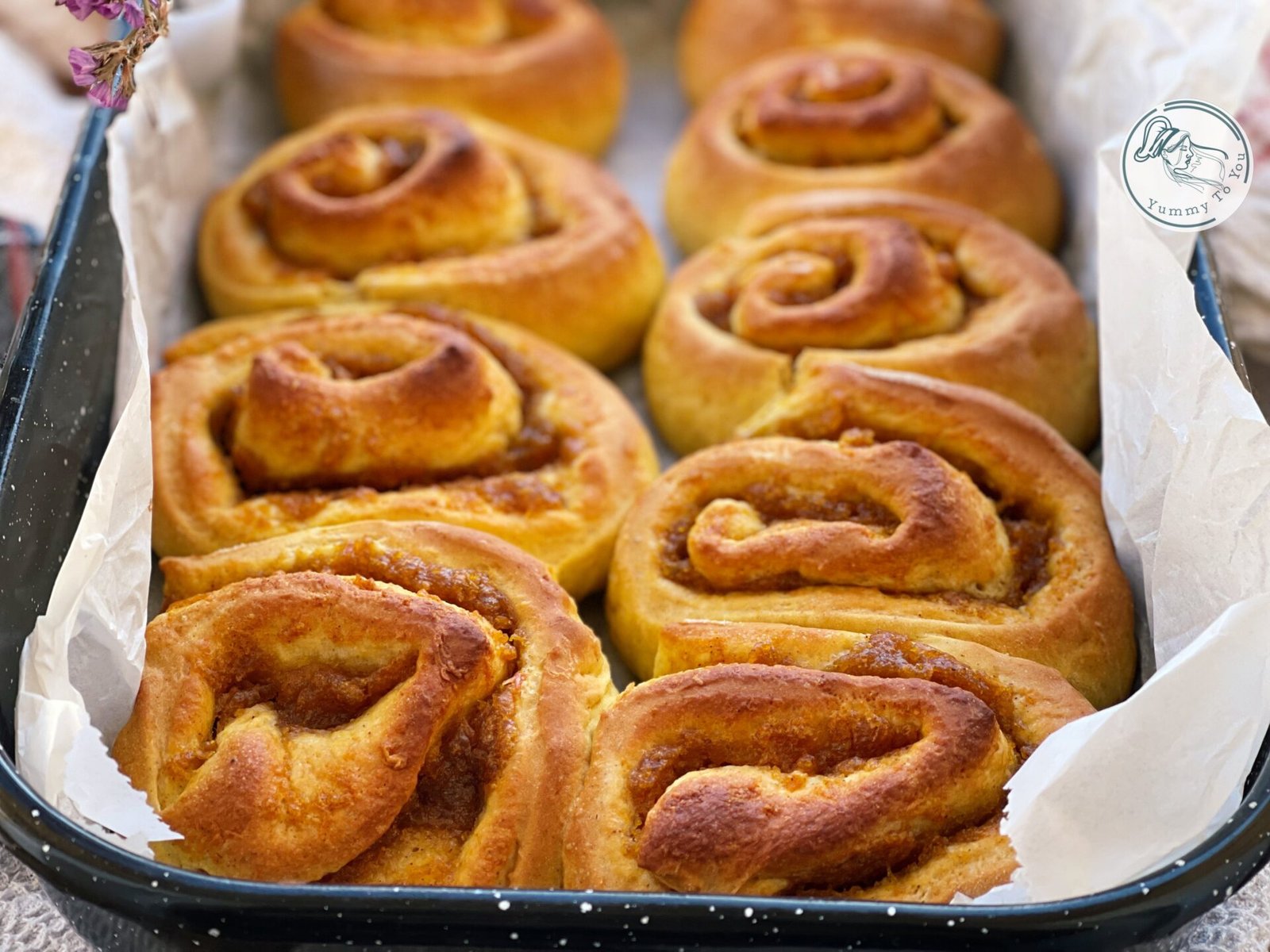 rulouri pufoase cu dovleac dupa coacere