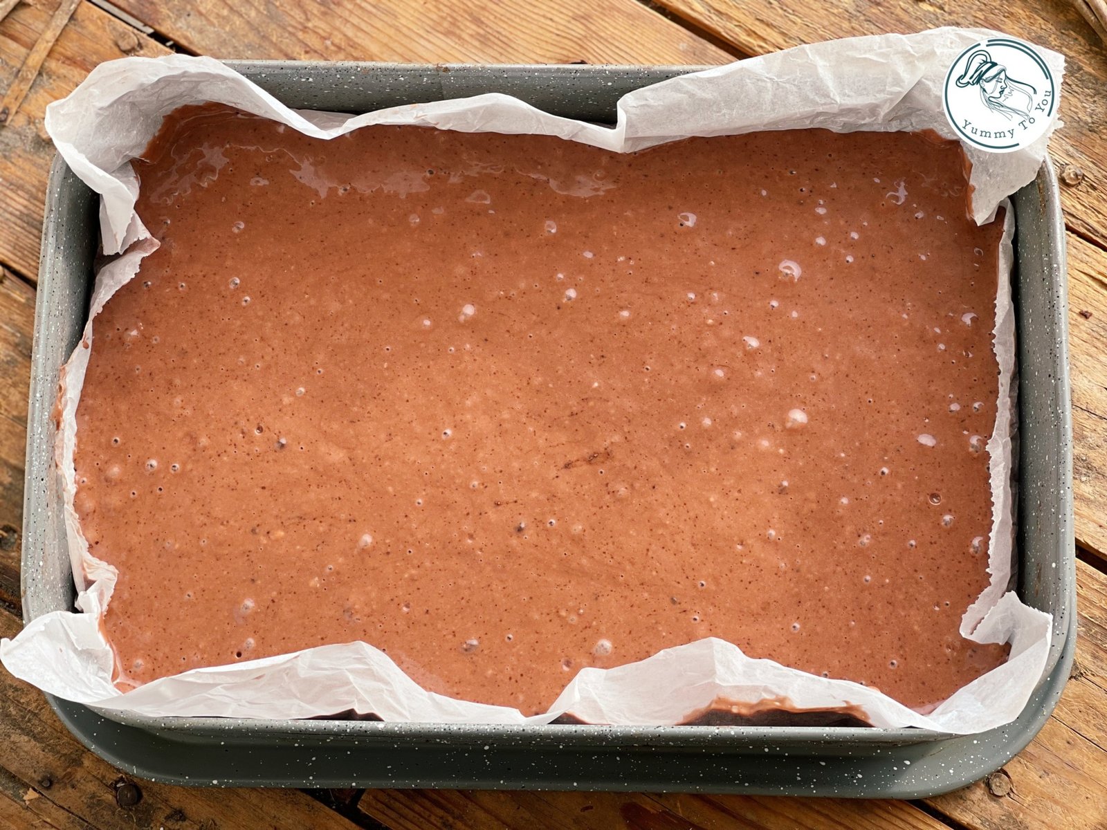 Blat pentru prajitura inainte de coacere