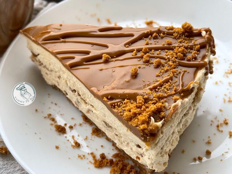 Biscoff Cheesecake fără coacere servire 2 Biscoff Cheesecake fără coacere servire 2