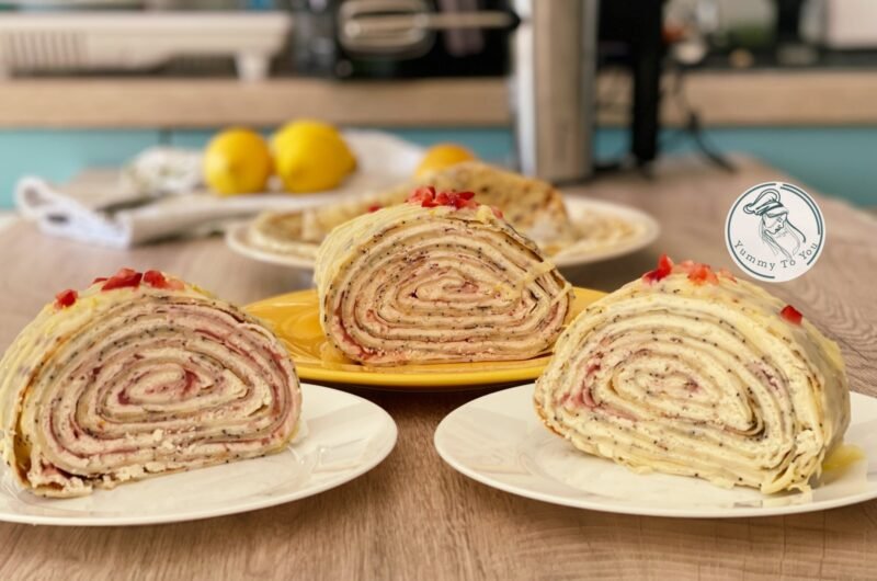 Lemon Poppy Seed Crêpe Roll