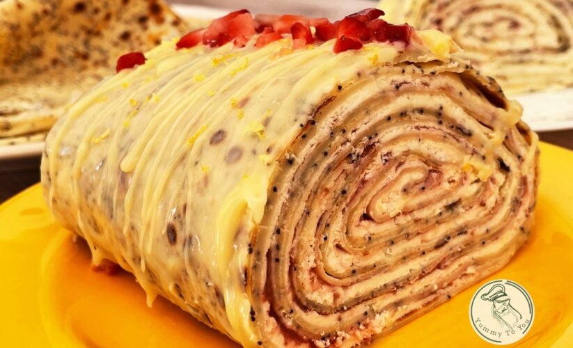 Ruladă de clătite cu lămâie, mac și cremă de mascarpone cover photo