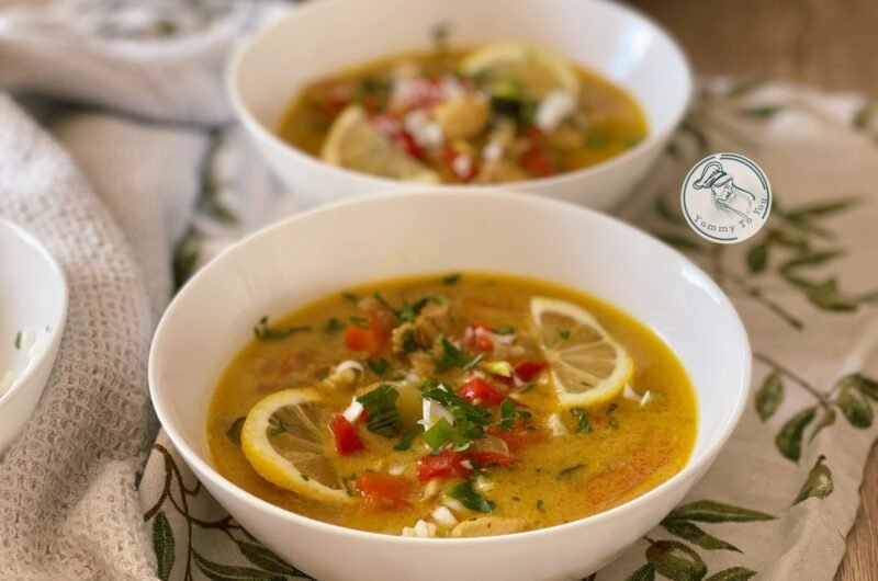 Chicken and vegetable curry soup