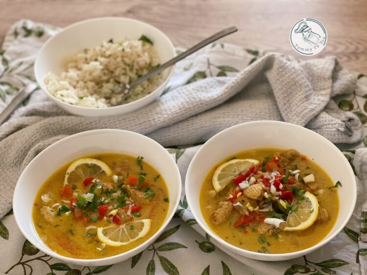 Supă curry cu pui și legume la oala sub presiune servire 2
