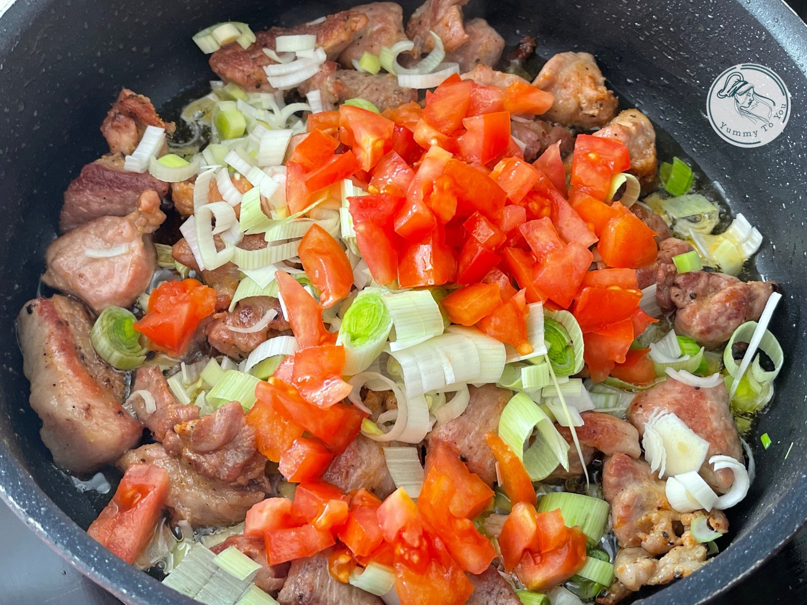 adaugare legume peste carne