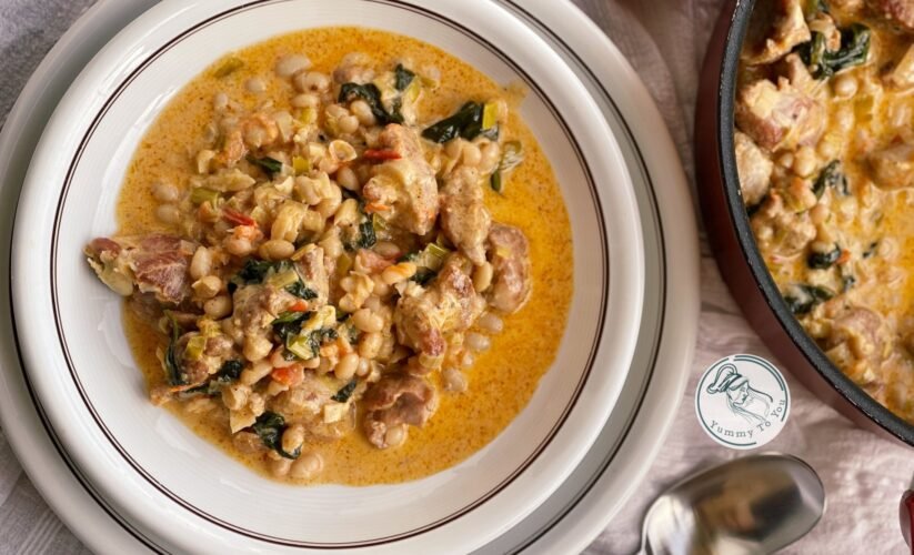 Marry Me Beans – Fasole albă cu carne și sos cremos, rețetă rapidă la tigaie cover photo