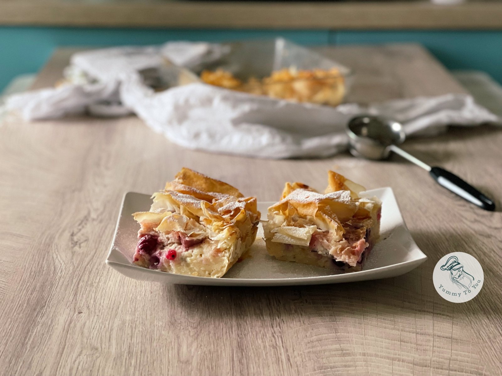 Plăcintă cu iaurt și fructe de pădure la Air Fryer servire 2