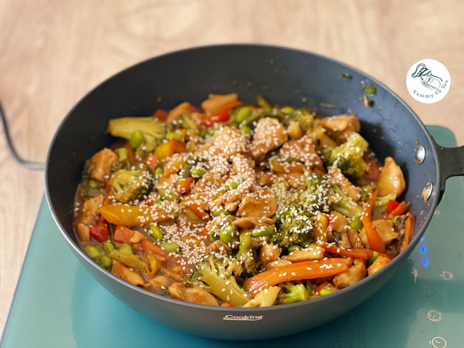 stir fry cu pui, edamame si susan stir fry cu pui, edamame si susan