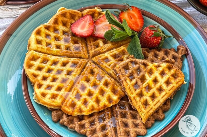 Fluffy marble waffles