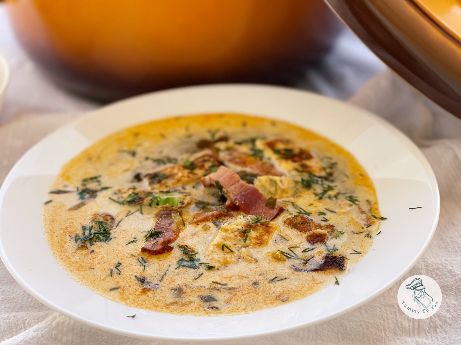 Ciorbă de salată verde cu papară (zamă) servire 3