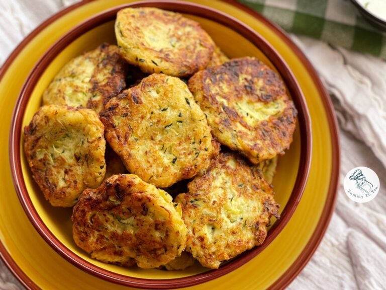 Zucchini Fritters with Feta and Parmesan