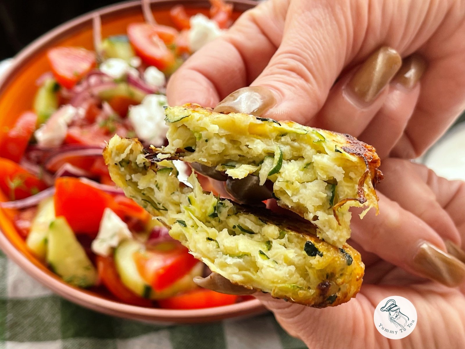 Chifteluțe de Dovlecei cu Feta și Parmezan servire 3