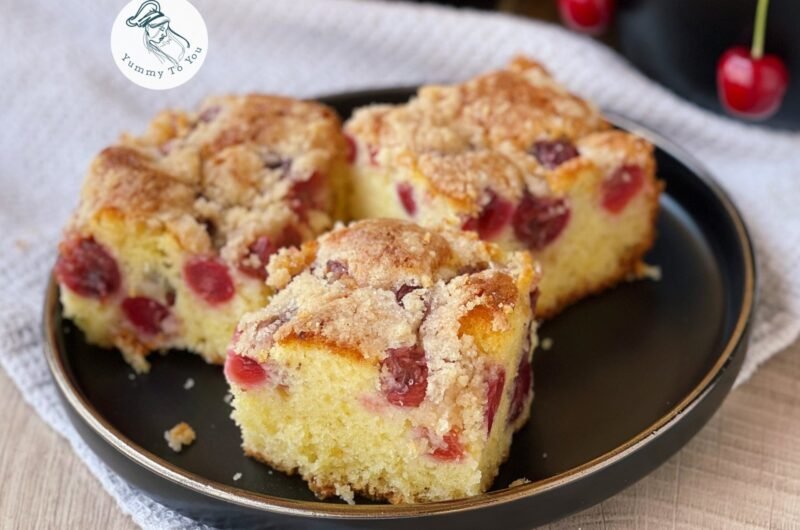 Fluffy Cherry Yogurt Cake