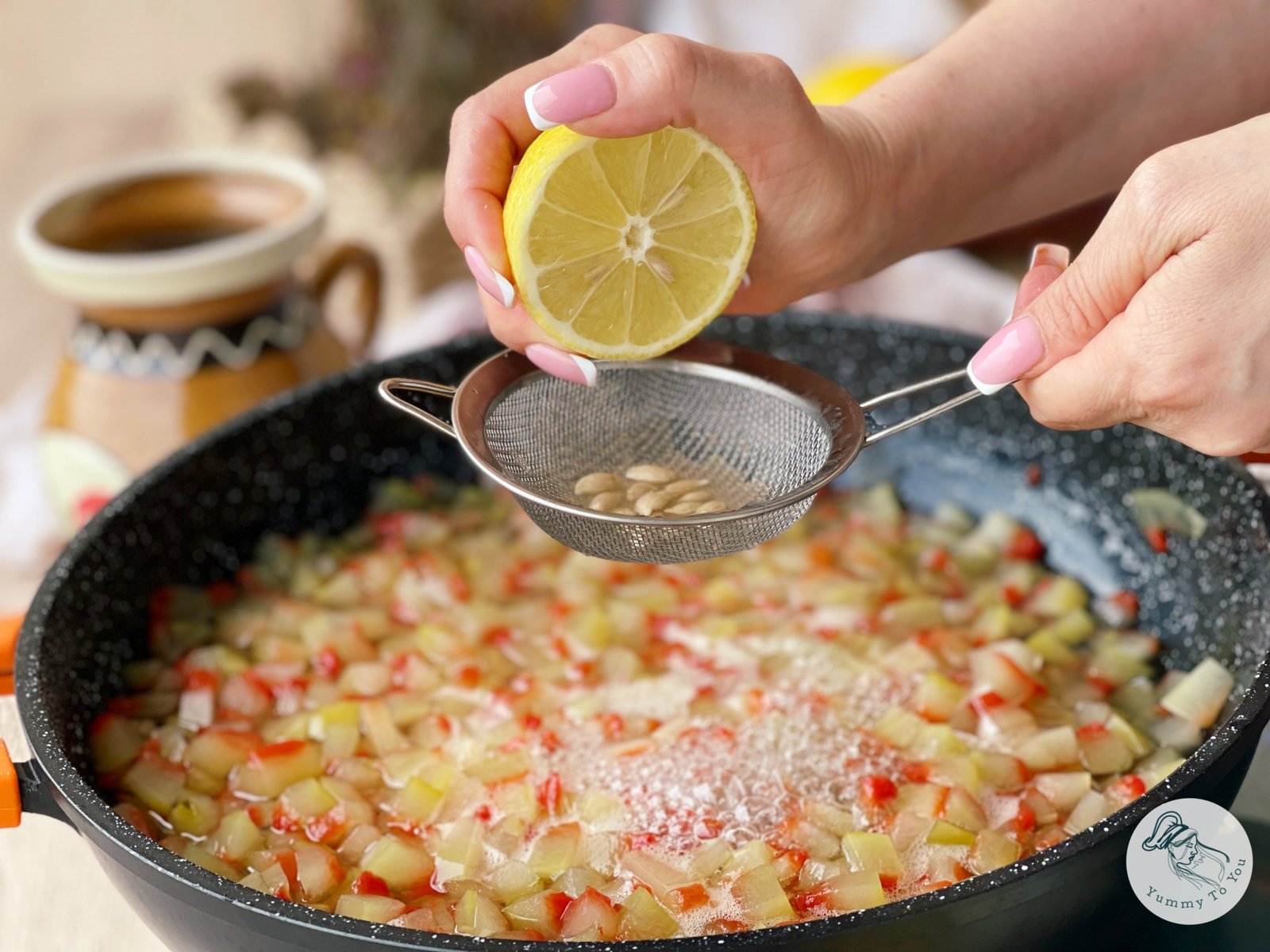 Dulceață din coji de pepene roșu  adaugare zeama de lamaie