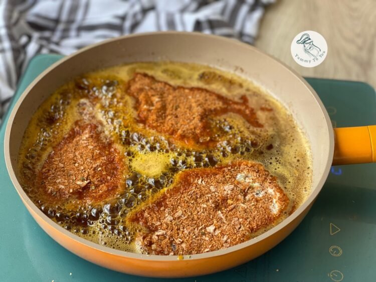 Prajire snitele in crusta de panko Prajire snitele in crusta de panko