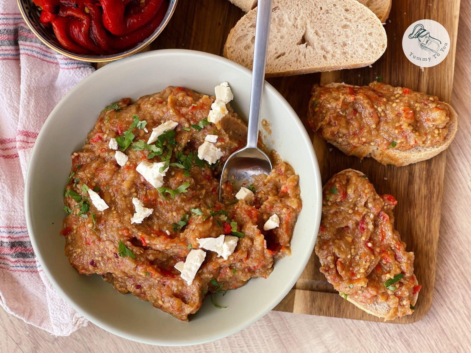 Roasted Pepper and Garlic Eggplant Salad – Autumn Recipe
