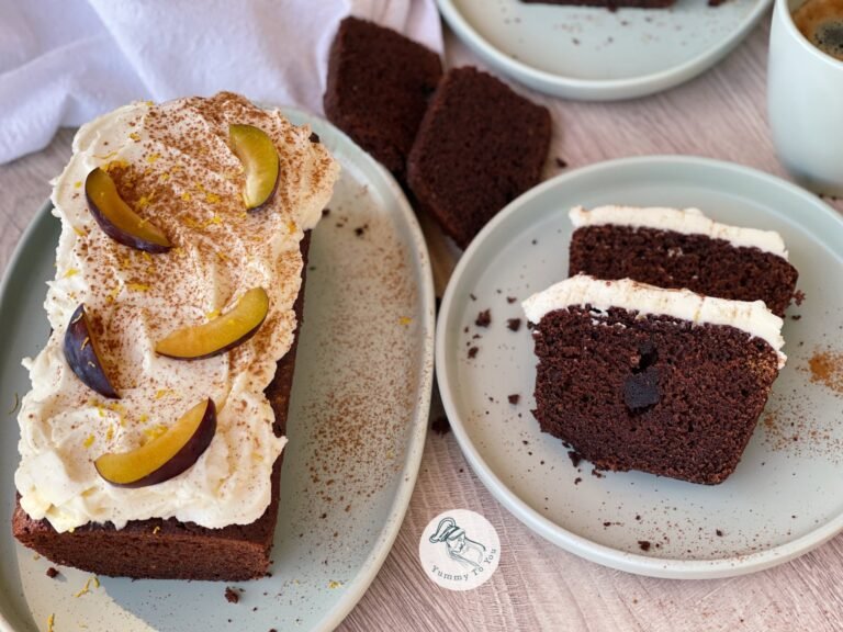 Chocolate and Plum Loaf Cake