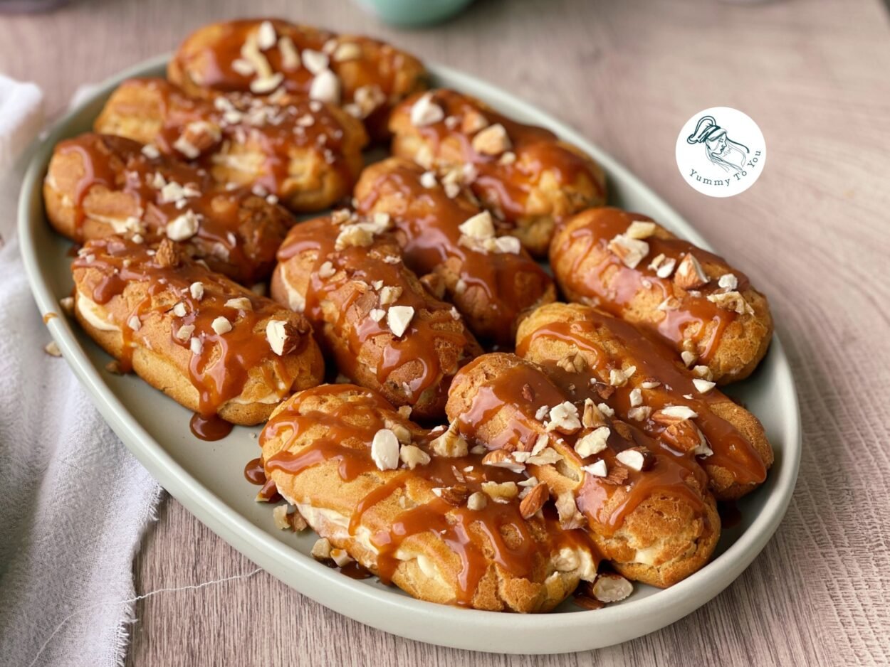 Pumpkin Éclairs with Salted Caramel – An Easy Fall Dessert Recipe